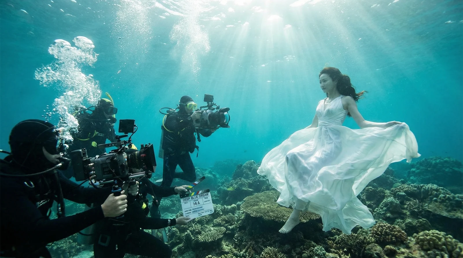 香蕉社区萝莉岛栏目水下拍摄现场花絮