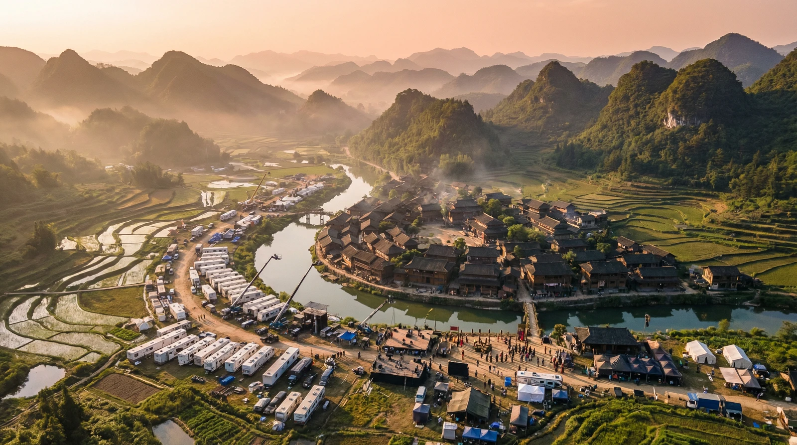 香蕉社区海角社区栏目航拍外景拍摄基地全景