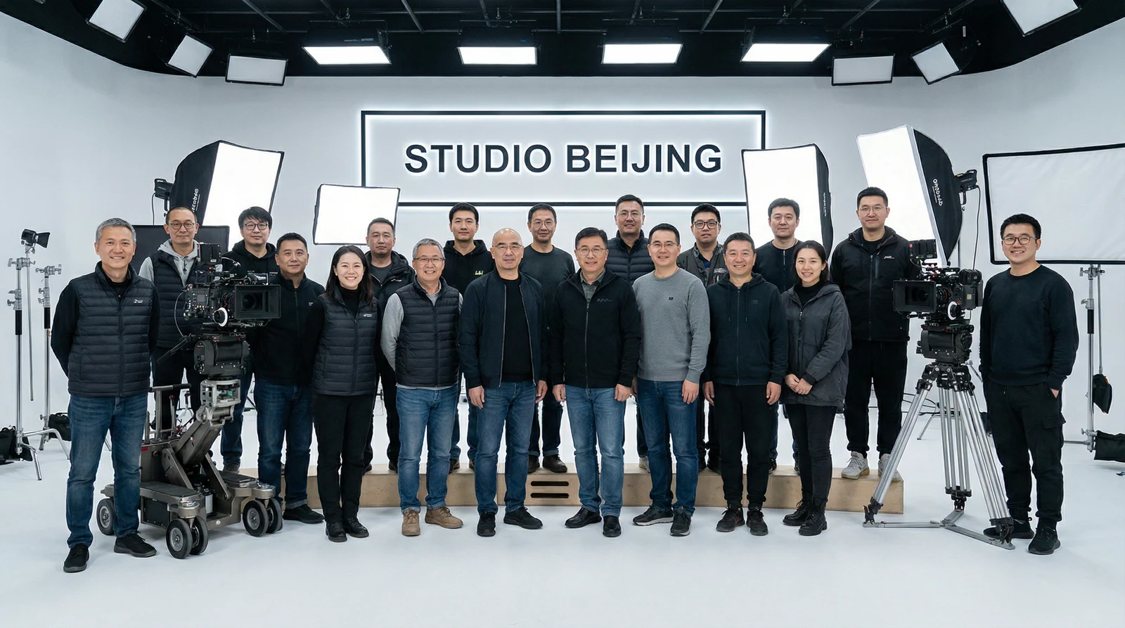 香蕉社区专业影视制作团队合影